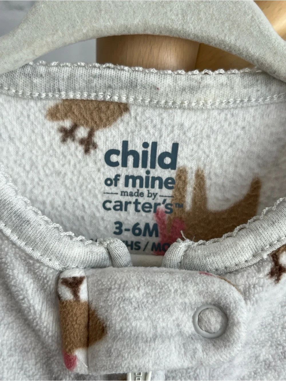 ⭐️⭐️PICK 5 / $20 Child of Mine Gray Reindeer Fleece One-Piece Pajamas